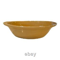 Vintage Yellow Ware Oval Pottery Serving Bowl 60 oz Owned by Martha Stewart