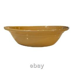 Vintage Yellow Ware Oval Pottery Serving Bowl 60 oz Owned by Martha Stewart