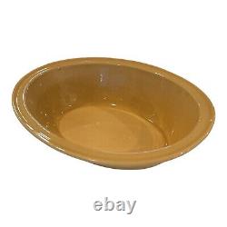 Vintage Yellow Ware Oval Pottery Serving Bowl 60 oz Owned by Martha Stewart