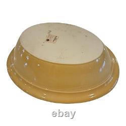Vintage Yellow Ware Oval Pottery Serving Bowl 60 oz Owned by Martha Stewart