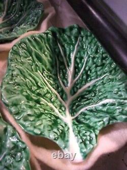 Vintage cabbage bowls dishes cabbageware ceramic pottery green Set Of 6