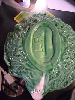 Vintage cabbage bowls dishes cabbageware ceramic pottery green Set Of 6