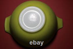Vintage set of (4) Pyrex nesting/mixing bowls withshades of green 441,442,443,444