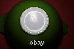 Vintage set of (4) Pyrex nesting/mixing bowls withshades of green 441,442,443,444
