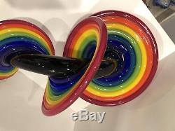 Vitrix Glass 22 Heechee Rainbow Art Glass Sculpture Perfect Condition
