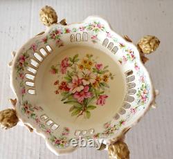 Von Schierholz Dresden German Porcelain Cherub Putti Bowl Vase Basket Antique