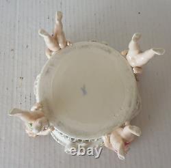 Von Schierholz Dresden German Porcelain Cherub Putti Bowl Vase Basket Antique