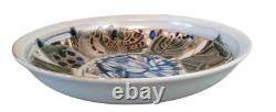 Vtg 1985 Iron Mountain Stoneware Sally Patterson Abstract 9 Serving Bowl RARE