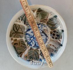 Vtg 1985 Iron Mountain Stoneware Sally Patterson Abstract 9 Serving Bowl RARE