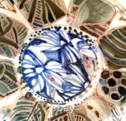 Vtg 1985 Iron Mountain Stoneware Sally Patterson Abstract 9 Serving Bowl RARE