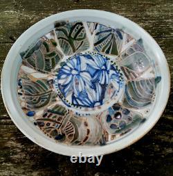 Vtg 1985 Iron Mountain Stoneware Sally Patterson Abstract 9 Serving Bowl RARE