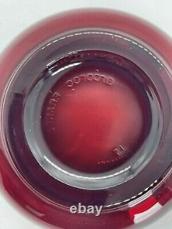 Vtg 48 Pc 8 Place Setting Arcoroc Ruby Red MCM France Plate Cup Bowl Goblet EUC