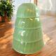 Vtg Fire King Oven Ware Jadeite Swirl Shell 4 Nesting Bowl Set 6 7 8 9