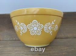 Vtg Pyrex 401 Bowl Rare Factory Mistake Butterfly Gold Small 1.5pt Double Stamp