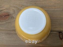Vtg Pyrex 401 Bowl Rare Factory Mistake Butterfly Gold Small 1.5pt Double Stamp