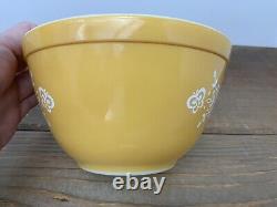 Vtg Pyrex 401 Bowl Rare Factory Mistake Butterfly Gold Small 1.5pt Double Stamp