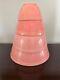 Vtg. Pyrex Nesting Mixing Bowls Flamingo Pink Set of 4 401, 402, 403, 404