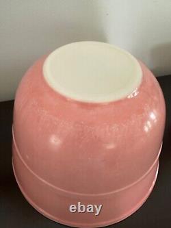 Vtg. Pyrex Nesting Mixing Bowls Flamingo Pink Set of 4 401, 402, 403, 404