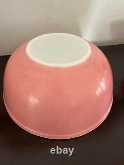 Vtg. Pyrex Nesting Mixing Bowls Flamingo Pink Set of 4 401, 402, 403, 404