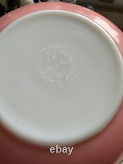 Vtg. Pyrex Nesting Mixing Bowls Flamingo Pink Set of 4 401, 402, 403, 404