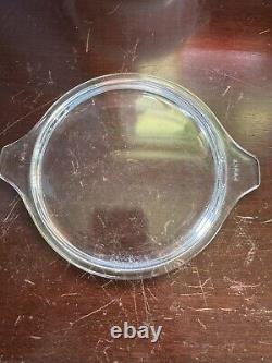 Vtg. Pyrex Pink Butterprint 1 QT 473 Casserole Dish with Lid READ