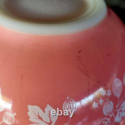 Vtg Pyrex Pink Gooseberry Cinderella Mixing Bowls 1.5 pt, 2.5 & 4 Qt Set. Read