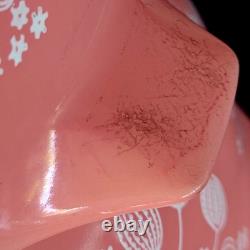 Vtg Pyrex Pink Gooseberry Cinderella Mixing Bowls 1.5 pt, 2.5 & 4 Qt Set. Read