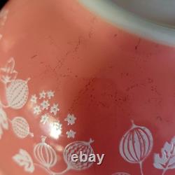 Vtg Pyrex Pink Gooseberry Cinderella Mixing Bowls 1.5 pt, 2.5 & 4 Qt Set. Read