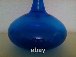 Vtg. Rare Blenko Art Glass Huge Decanter With Air Twist Stopper Mid 20th Century