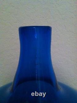 Vtg. Rare Blenko Art Glass Huge Decanter With Air Twist Stopper Mid 20th Century