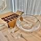Vtg Riekes Crisa Moderno Blown Glass Bowl Punch 14 pc Complete Set MINT Original