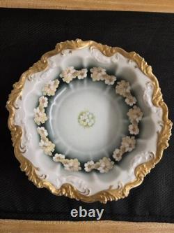 Vtg. Rosenthal fancy bowl, Alice gilt trim floral border