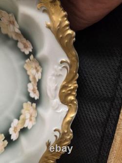 Vtg. Rosenthal fancy bowl, Alice gilt trim floral border