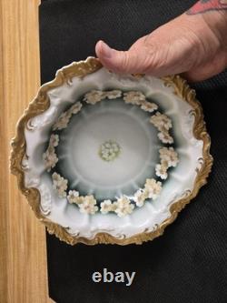 Vtg. Rosenthal fancy bowl, Alice gilt trim floral border