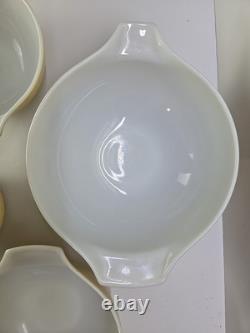 Vtg Set 4 Pyrex Forest Fancies Mushroom Cinderella Nesting Mixing Bowls 441-444