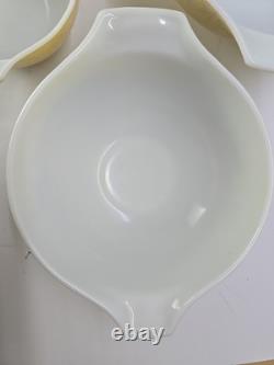 Vtg Set 4 Pyrex Forest Fancies Mushroom Cinderella Nesting Mixing Bowls 441-444
