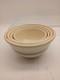 Vtg Set Of 4 McCoy Pottery Pink & Blue Stripes Nesting Mixing Bowls Read Look