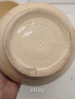 Vtg Set Of 4 McCoy Pottery Pink & Blue Stripes Nesting Mixing Bowls Read Look