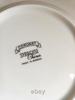 Vtg Syracuse Coronet Rimmed Soup Bowls (Set Of 6) Made In America, Discontinued