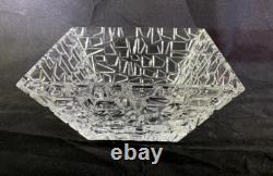 Vtg Tiffany & Co Sierra Geometric Germany Square Crystal Bowl 9 Ds68