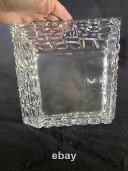 Vtg Tiffany & Co Sierra Geometric Germany Square Crystal Bowl 9 Ds68
