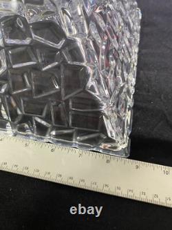 Vtg Tiffany & Co Sierra Geometric Germany Square Crystal Bowl 9 Ds68