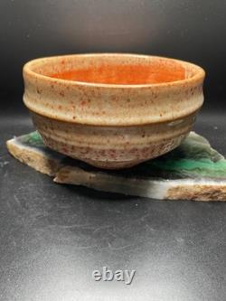 WARREN MACKENZIE Shino Glazed 6 inch CHAWAN Bowl Rust Neutral MINT Condition