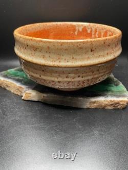 WARREN MACKENZIE Shino Glazed 6 inch CHAWAN Bowl Rust Neutral MINT Condition