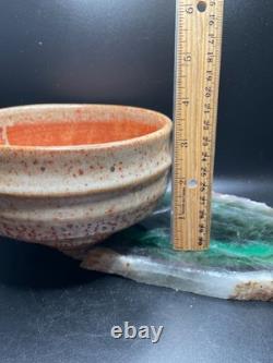 WARREN MACKENZIE Shino Glazed 6 inch CHAWAN Bowl Rust Neutral MINT Condition