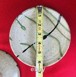 Warren MacKenzie Studio Pottery Plates 6.75 Mingei Leach Style Wall Art Signed