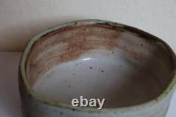 Warren Mackenzie Original Bowl, Unique Carvings, Wood Ash Glaze 4H X 6.5W