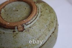 Warren Mackenzie Original Bowl, Unique Carvings, Wood Ash Glaze 4H X 6.5W