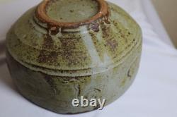 Warren Mackenzie Original Bowl, Unique Carvings, Wood Ash Glaze 4H X 6.5W