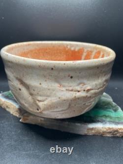 Warren Mackenzie Shino Glaze 5.5 inch Chawan Bowl Orange Neutral Mint Condition